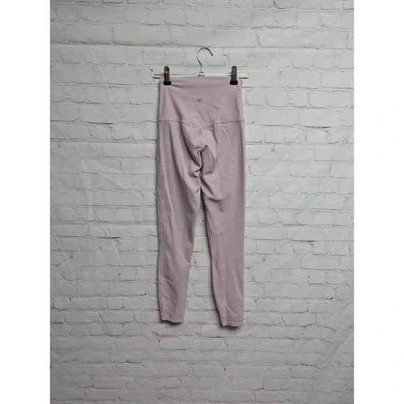 Lululemon Leggings Women 4 Pink Peony Align Pant High Rise Nulu Yoga W5CTCS  672 - Picture 2 of 6